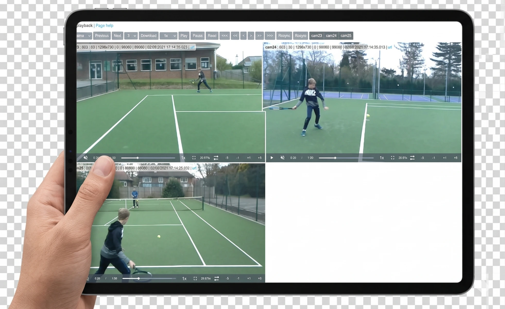 Multi-view video analysis app